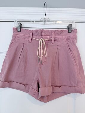 Page Women's Pink Drawstring Pleated Shorts